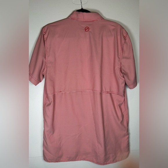 Magellan Outdoors Men's Red Gingham Fisherman Gear, Angler Fit Short Sleeve. - Picture 2 of 7